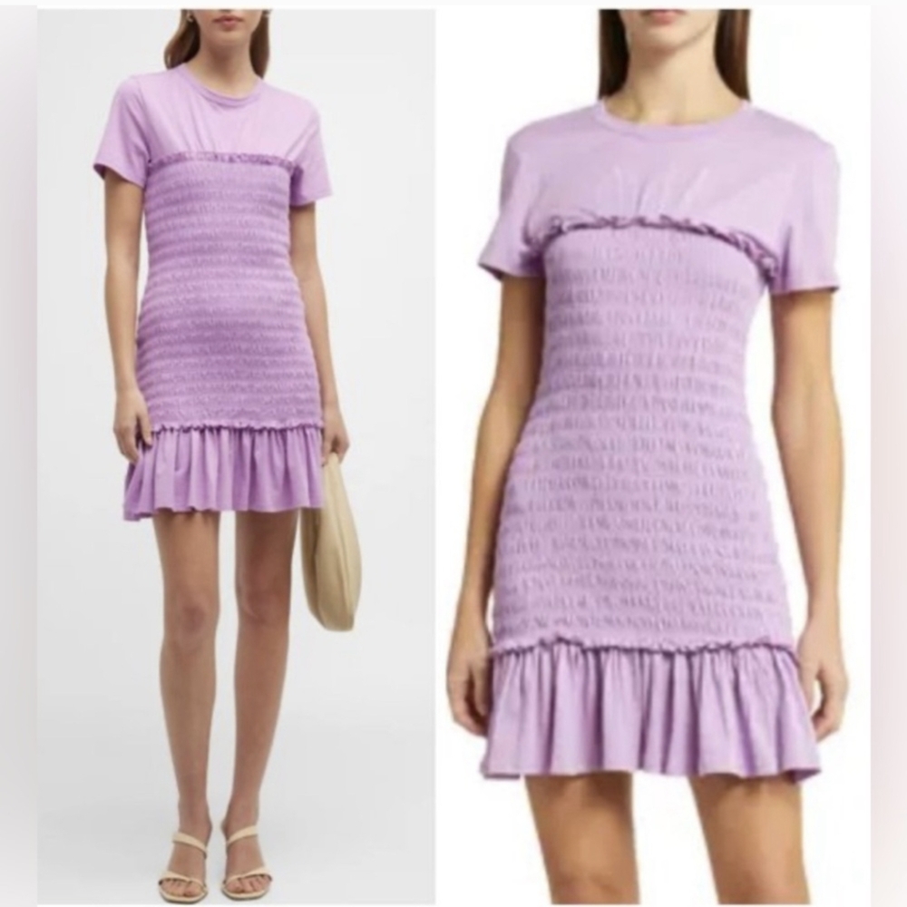 Veronica Beard Lavender Ruffle With Smocking dress-NEW Medium (6/8)